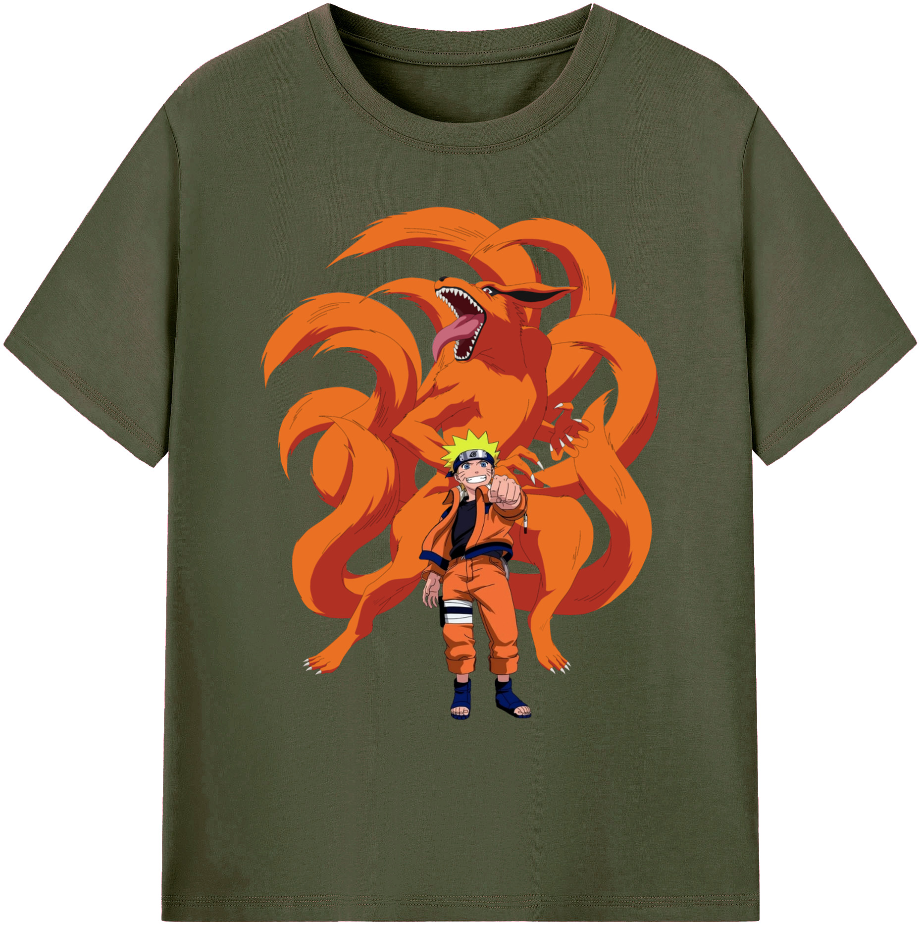 （画像用） NARUTO -ナルト- うずまき ナルト Uzumaki Naruto 綿100％ メンズ半袖Tシャツ｜肌触りやわらか＆通気性